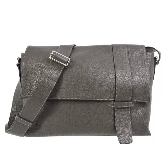 Hermes Graphite Taurillon Clemence Alfred 35 Shoulder Bag - Picture 1 of 16